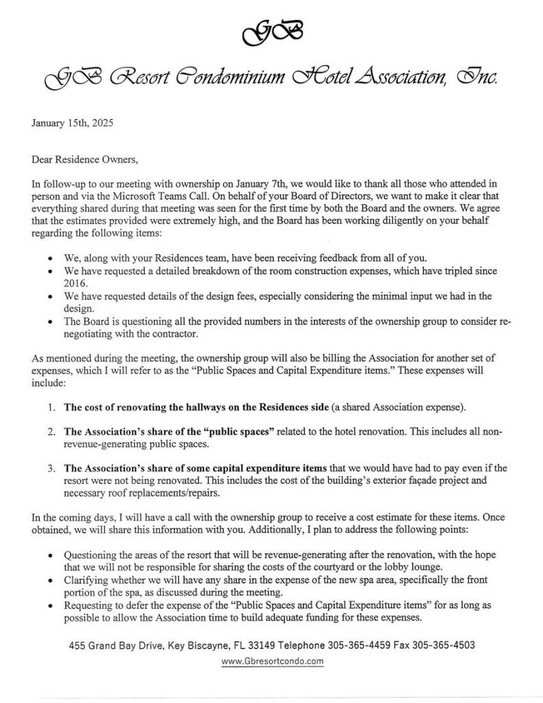 Letter.Board President.Renovation 1