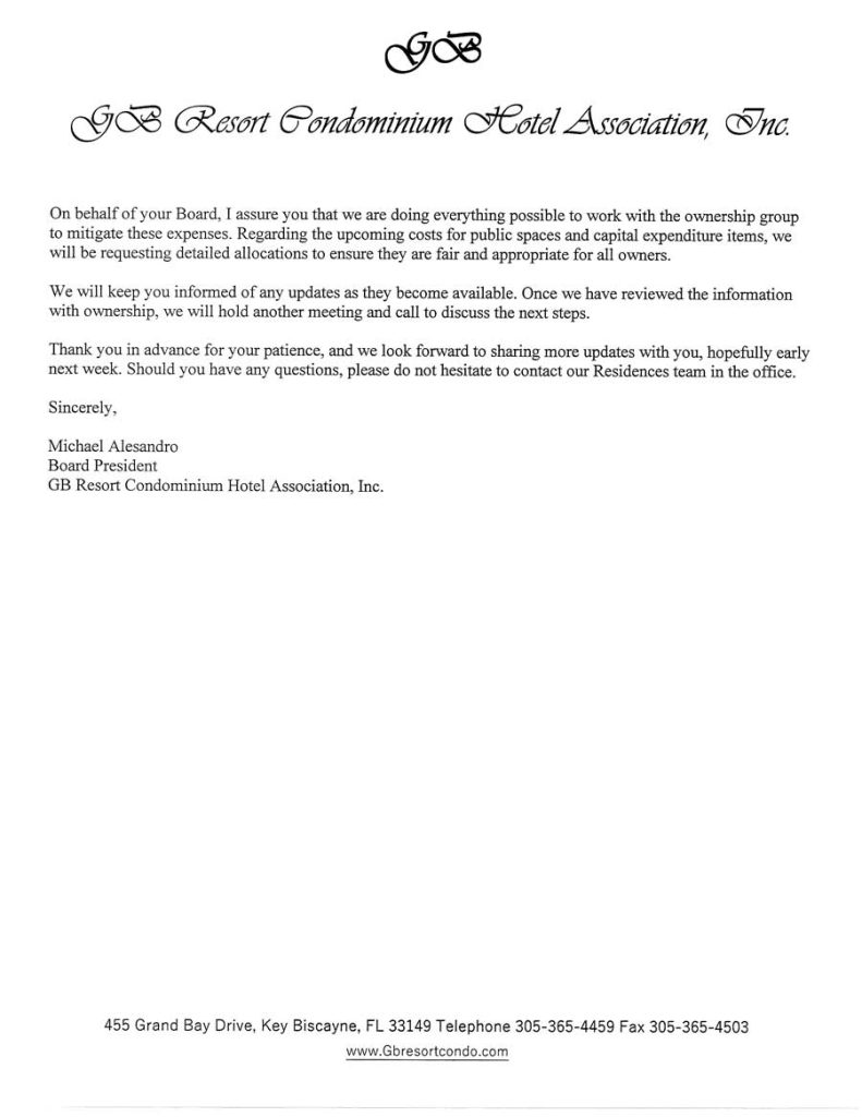 Letter.Board President.Renovation 2