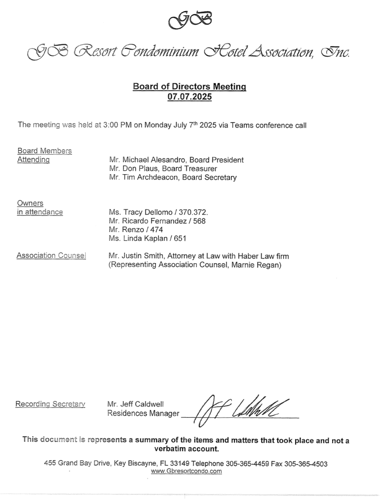 07.07.2025 Approved Minutes