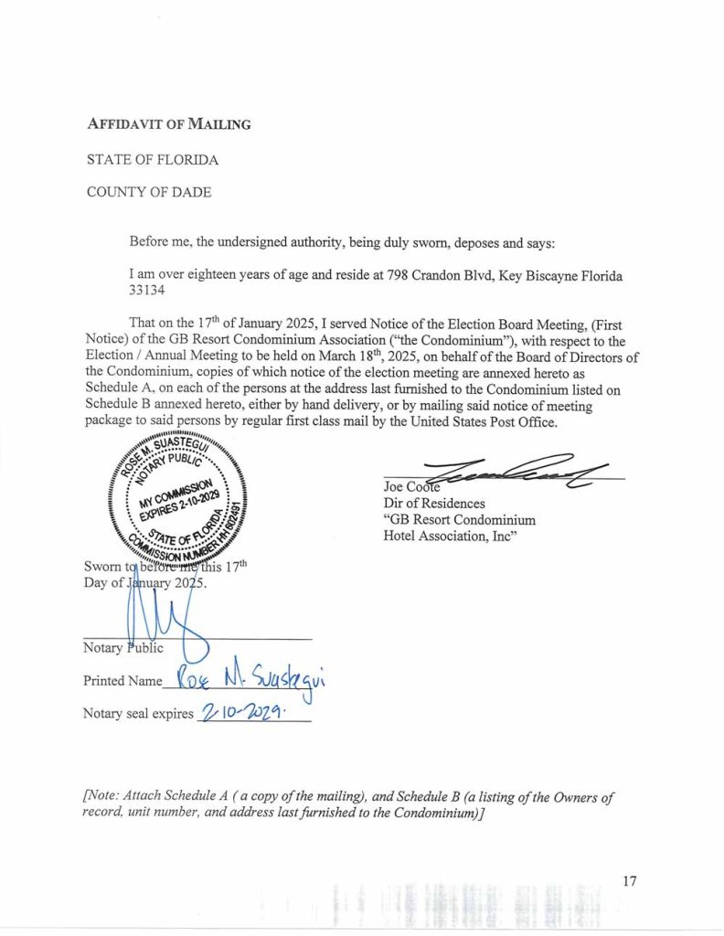 01.17.2025.Affidvait of mailing.First Notice of Election-1