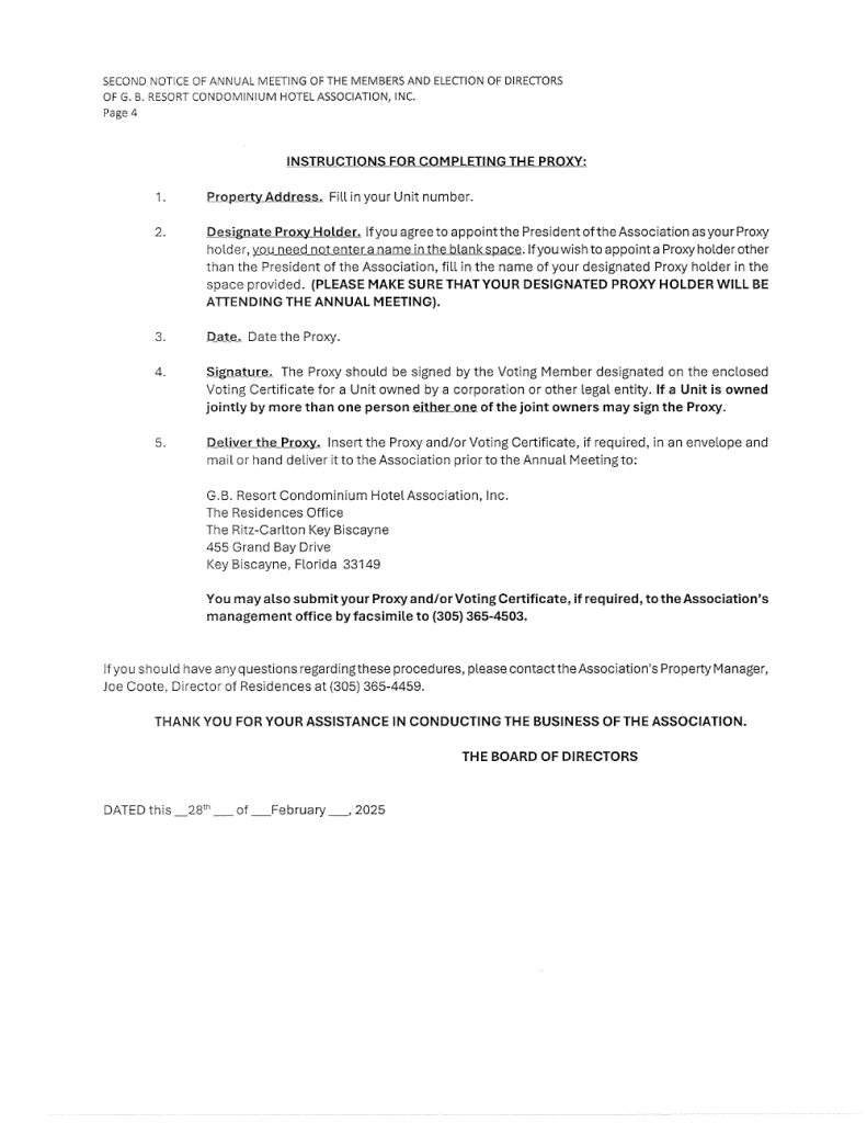 02.28.2025.Affidavit of mailing.Second Notice of Election