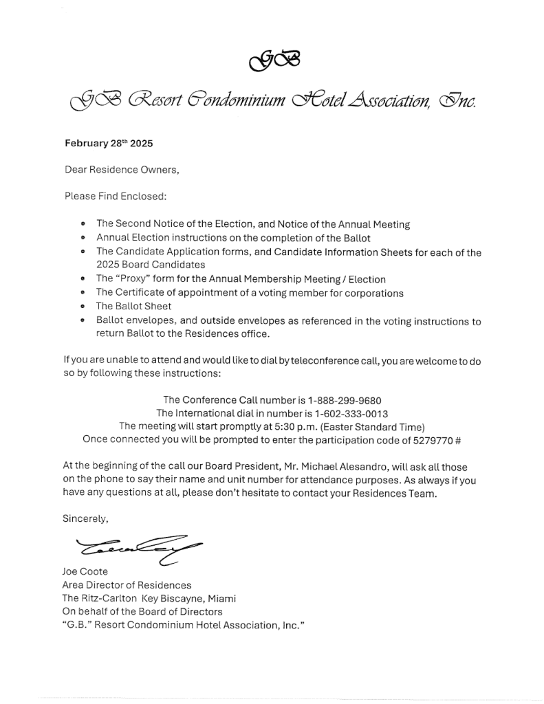 02.28.2025.Affidavit of mailing.Second Notice of Election