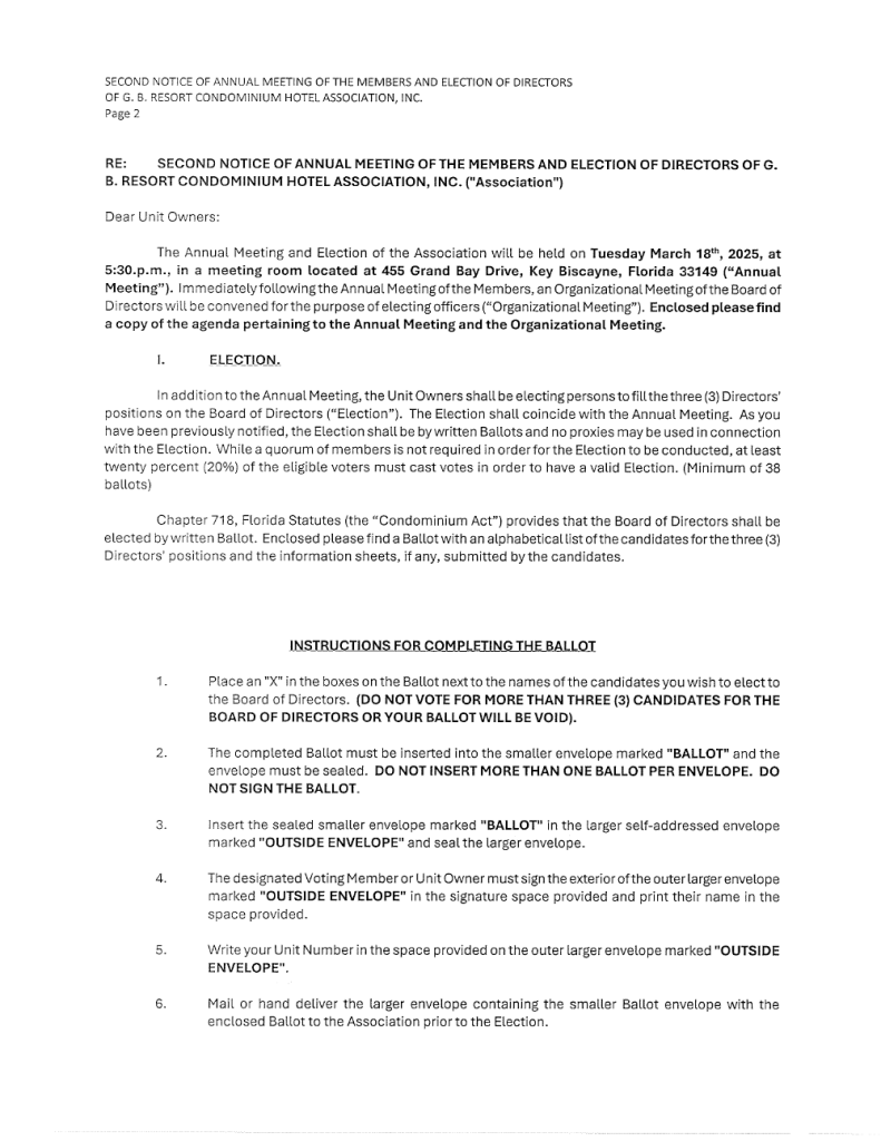 02.28.2025.Affidavit of mailing.Second Notice of Election