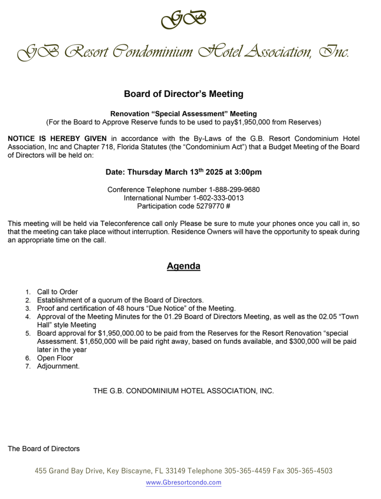 03.13.2025 BoD Meeting Agenda
