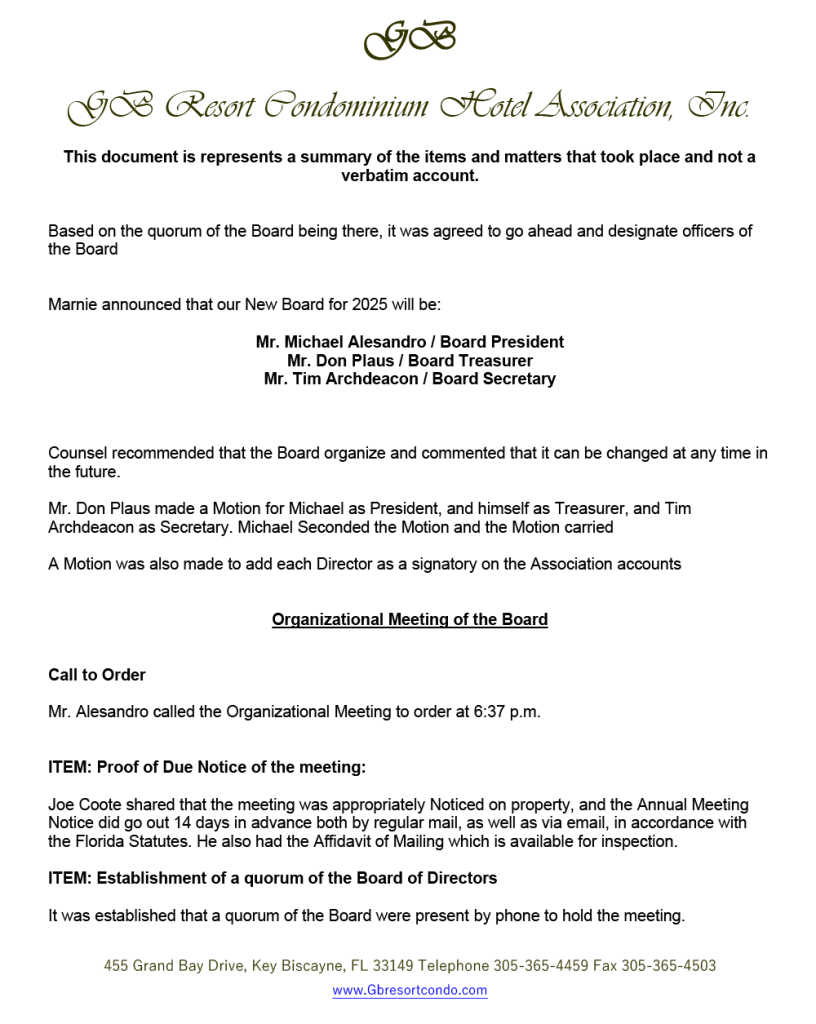 03.18.2025.MM for the Annual Meeting Operational Meeting