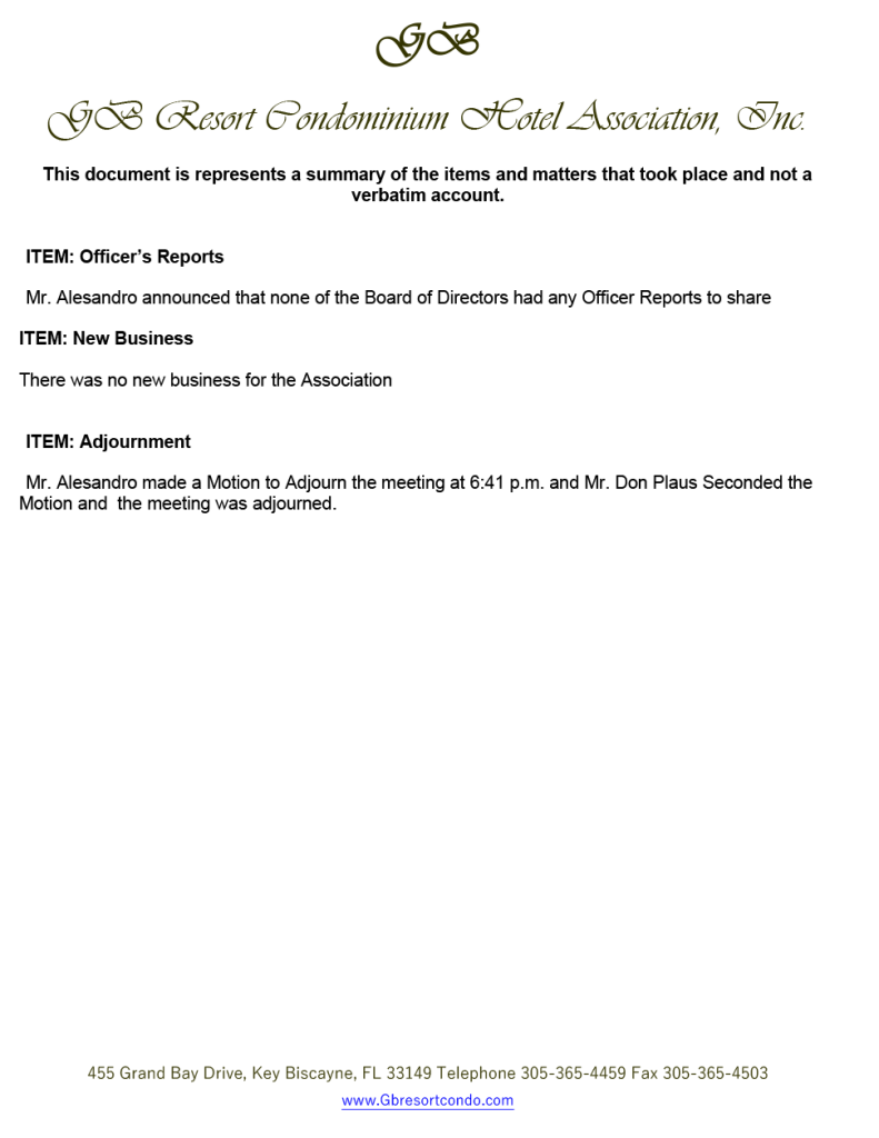 03.18.2025.MM for the Annual Meeting Operational Meeting